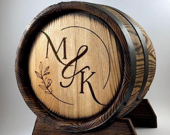 Whiskey Barrel Card Holder,Wine Barrel Card Box, Personalized Whiskey Barrel, Rustic Decor Guestbook, Wedding Card Box 10L, Oak keg