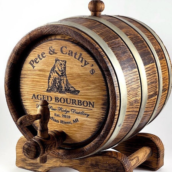 Oak Whiskey Barrel 1-2-3-5-10-15L, Whisky-Wine-Rum-Bourbon-Beer-Tequila Barrel, Сhristmas Gift for Men Him Dad Husband Oak Cask Wood Keg