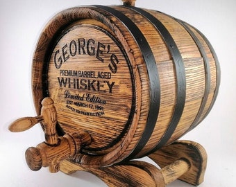 Personalized Oak Whiskey Barrel 1-2-3-5-10-15L, Whisky-Wine-Rum Barrel Wooden Bourbon Barrel Gift for Men Him Dad Husband Rum lover Oak Cask