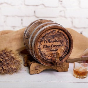 Lord of the Rings eiken vat, gepersonaliseerd whiskyminivat, aangepast houten vat voor rum bourbon wijn whisky vat hout cadeau voor hem vader