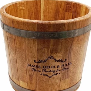Eichenfass Pflanzgefäß 5-10 L, handgefertigter Holz Blumentopf, Holzpflanzer, Gartenzubehör & Wohnkultur, Indoor, Outdoor, Hochzeiten