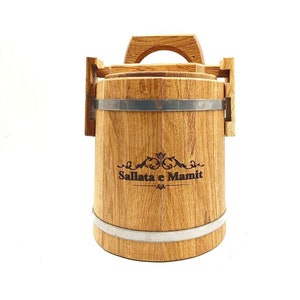 Personalisierte Gurkenfässer 3L-5L-10L, Holzbottich mit Deckel Fermentationskits & Crock-Holzeimer für Gürkchen und Sauerkraut