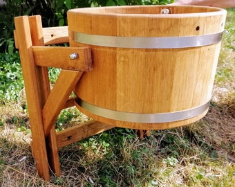OAK Wood Sauna Bath Bucket Shower 10L 23L SPA Pool Jacuzzi Waterfall 