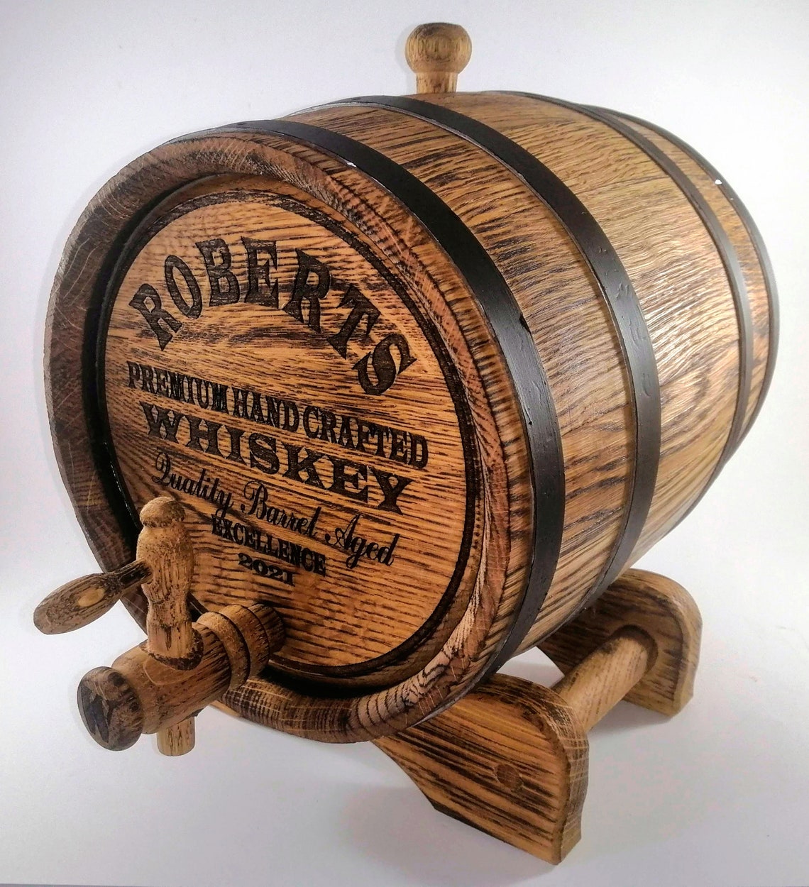 Personalized Oak Whiskey Mini Barrel 115L Custom Wooden Etsy