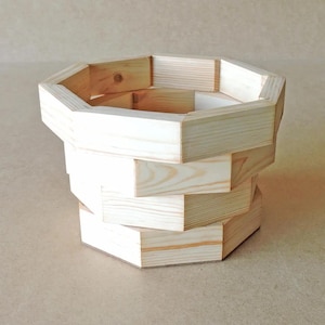 Custom Wooden Planter Box– Rustic Handmade Cachepot, Square Wooden Flower Pot Cover, Indoor & Outdoor Planter, Eco-Friendly Wooden Decor