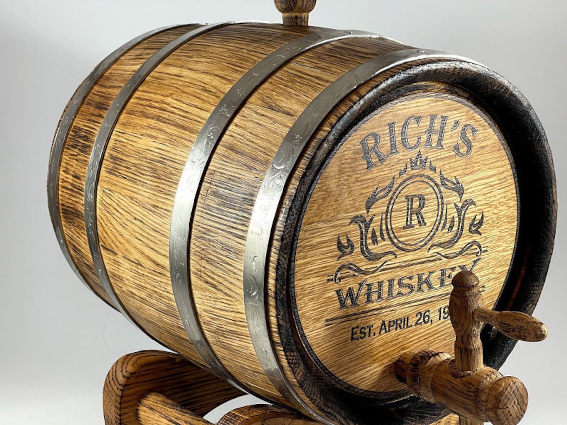Whiskey Barrel Personalized Wood Cask 12351015L Custom Etsy