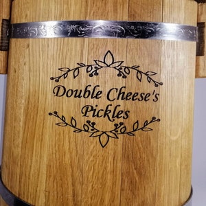 Gärfass, Gurkeneichenfass 3L-5L-10L-15L mit Deckel, Holzeimer für Sauerkraut, Fermenttopf, personalisierte Geschenke für Mama image 9