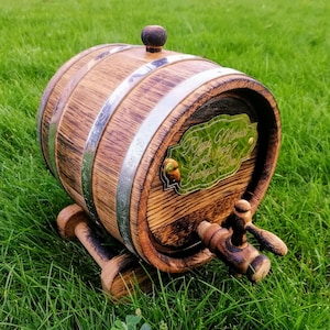 1L-15L Oak Barrel, Personalized Whiskey Barrel, Custom Wooden Barrel For Rum Whisky Brandy Bourbon, Wood Cask, Wood Gift for Dad Men Him