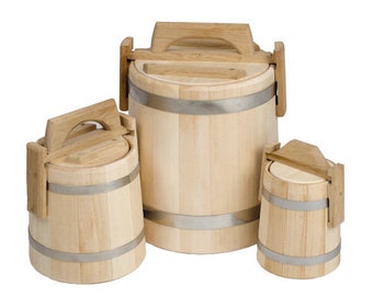 Gepersonaliseerd houten vat (1L 3L 5L) met deksel voor honing, cookie jar keuken bulk voedsel opslag container suiker canister set rustiek decor