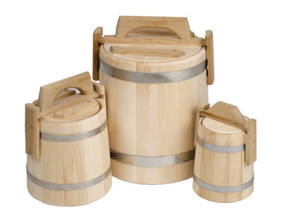 Personalized Wooden Barrel 1L 3L 5L With Lid for Honey, Cookie Jar