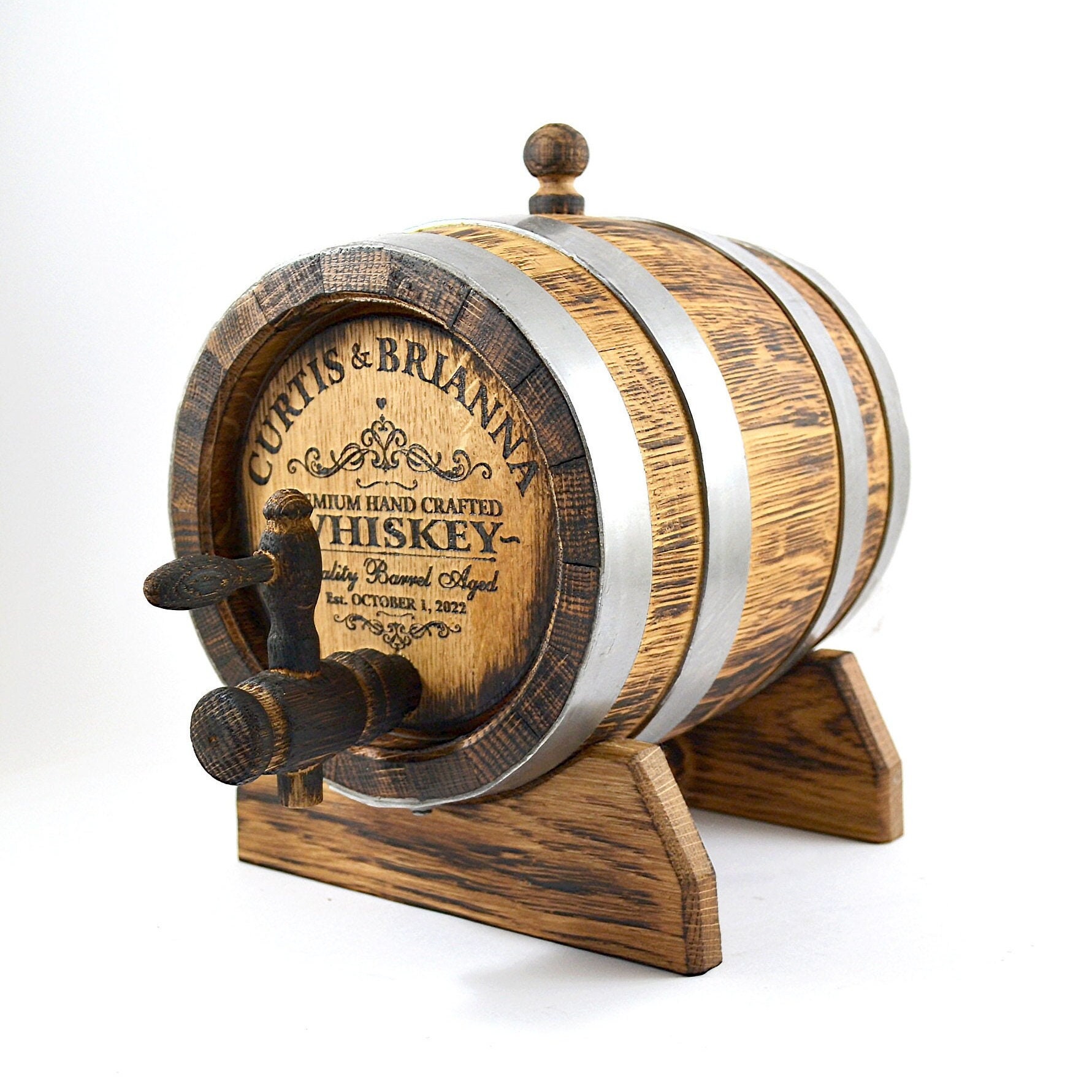Whiskey Barrel, Personalized Whisky-Wine-Rum-Tequila Bourbon Barrel, Oak Cask, Wood Keg Gift for Him Dad Husband Fathers Day
