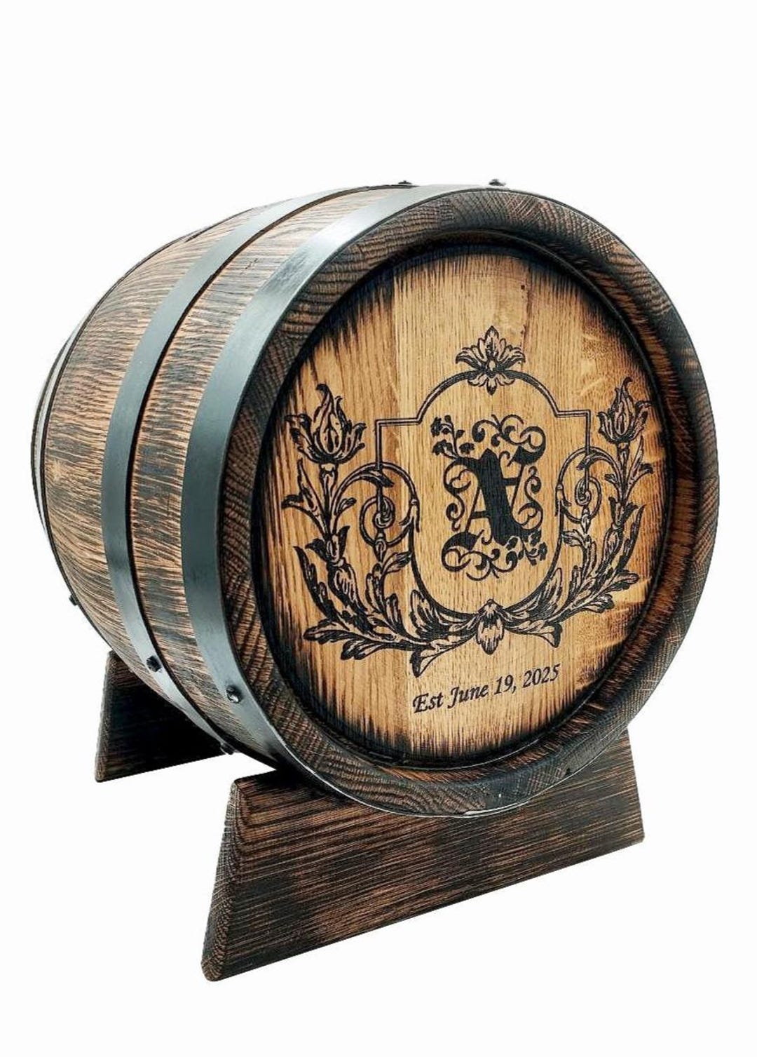 Barrel Event Card Holder, Barrel Card Box 10L, Personalized Oak Whiskey ...
