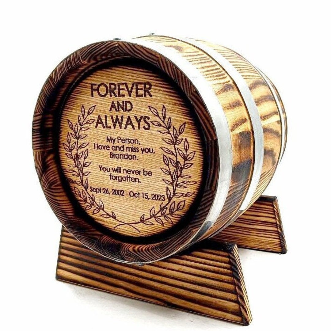 Personalized Funeral Urn,whiskey Barrel, Unique Pet Ashes Urn, Custom