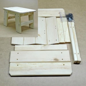 Custom DIY Wooden Stool–Handmade Assembly Bench for Kids-Adults, Rustic Chair Eco-Friendly Small Entryway Seat Montessori Inspired Furniture