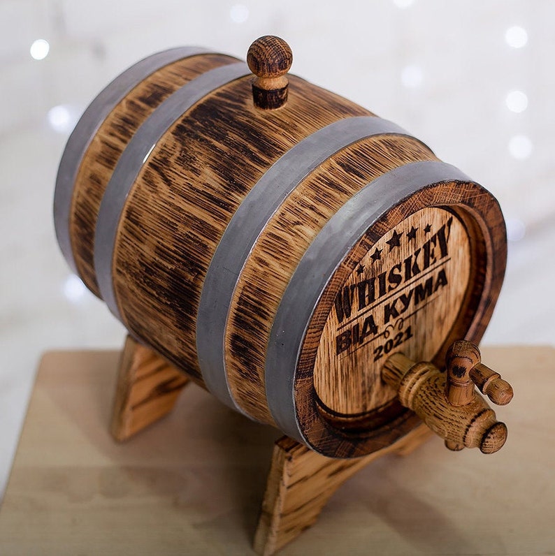 Personalized Oak Mini Whiskey Barrel 12 Liter Handmade Beer Etsy UK