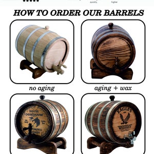 Personalized Oak Whiskey Barrel 1-2-3-5-10-15L, Whisky-Wine-Rum Barrel Wooden Bourbon Barrel Gift for Men Him Dad Husband Rum lover Oak Cask zdjęcie 2