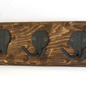 Barrel Stave Key Holder, Key rack, Primitive Oak Coat Rack, Railroad Spike Towel Hook, Antique Hook Solid Wood  Farmhouse, For Keys