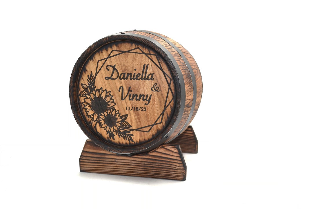 Whiskey Barrel Card Holder Wine Barrel Card Box Wedding Card Etsy