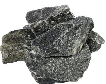 Crushed Black Basalt Sauna Stones 20 kg, Volcanic Rock for Stove, Durable, Heat-Resistant, Natural Steam Sauna Stone, 100–150 mm Accessories