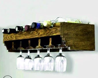 木製の壁掛けワインラックの設計図 - Etsy 日本