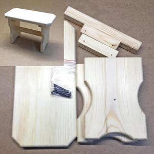 Custom Wooden Assembly Stool–Handmade Small Chair for Kids & Adults, DIY Furniture Plan, Eco-Friendly Entryway or Nursery Stool Rustic Bench