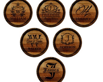 Benutzerdefiniertes Whiskyfasskopfschild, personalisierte Wandweineichenfassdeckelwandkunst, Vintage Bourbonfassoberteil, einzigartiges rustikales Haus- & Bardekor