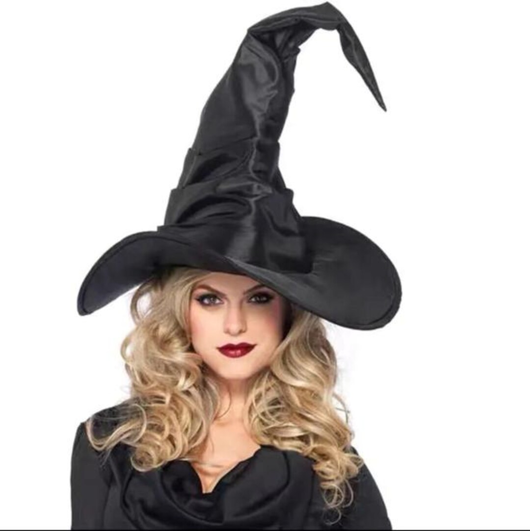 Übergroßer Hexenhut Aus Schwammmaterial - Schwarz Mit Breiter Krempe Für Halloween