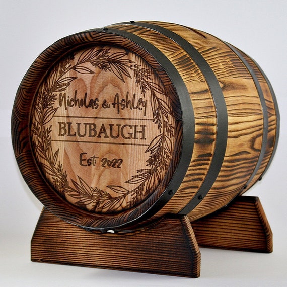 Wedding Barrel Card Box 10L Personalized Oak Whiskey Barrel Etsy
