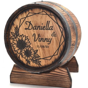 Whiskey Barrel Card Holder, Wine Barrel Card Box, Wedding Card Barrel, Scotch Cask, Gepersonaliseerde Whisky Barrel Gift, Wedding Vaatje, Bourbon Vaatje