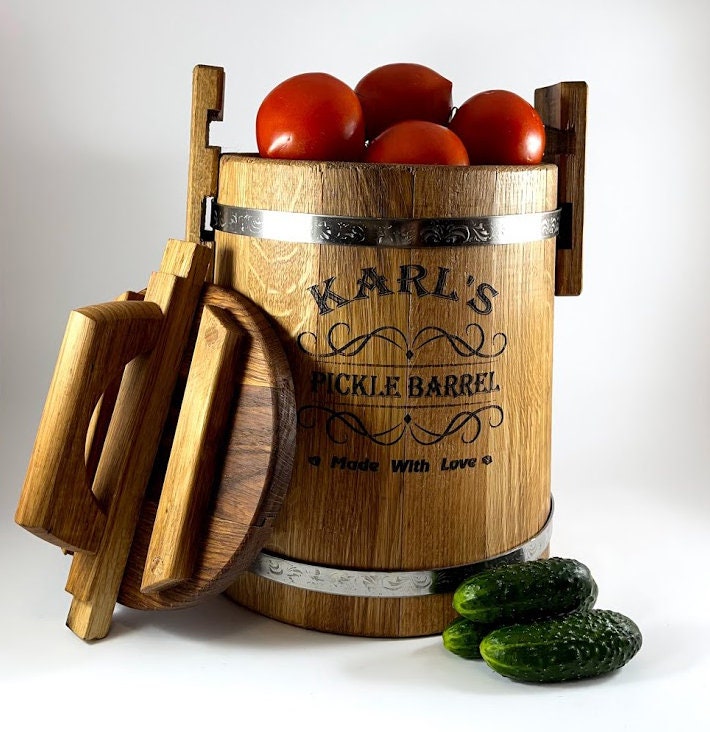 Personalized Pickle Oak Barrel 3L5L10L15L Wood Vat with a Etsy