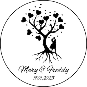6 Baum des Lebens SVG, personalisierter Hochzeitstag, Monogramm, benutzerdefiniertes einzigartiges Hochzeitsschild, Blumenrahmen, Gravur, dekorativer Rahmen Dekor