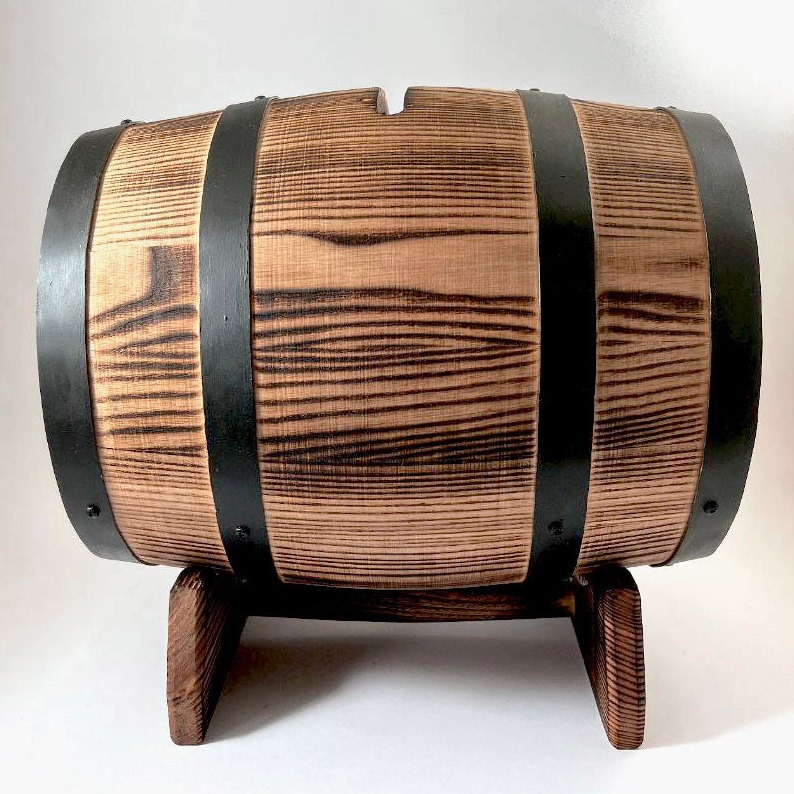 Wooden Gift Box Wedding Barrel Card Box 10lpersonalized Oak Etsy