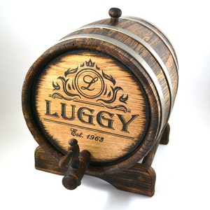 Personalized Oak Whiskey Barrel 1-15L, Anniversary Gift For Him, Wood Barrel, Custom Wooden Whisky-Wine-Rum-Bourbon-Beer-Tequila Barrel