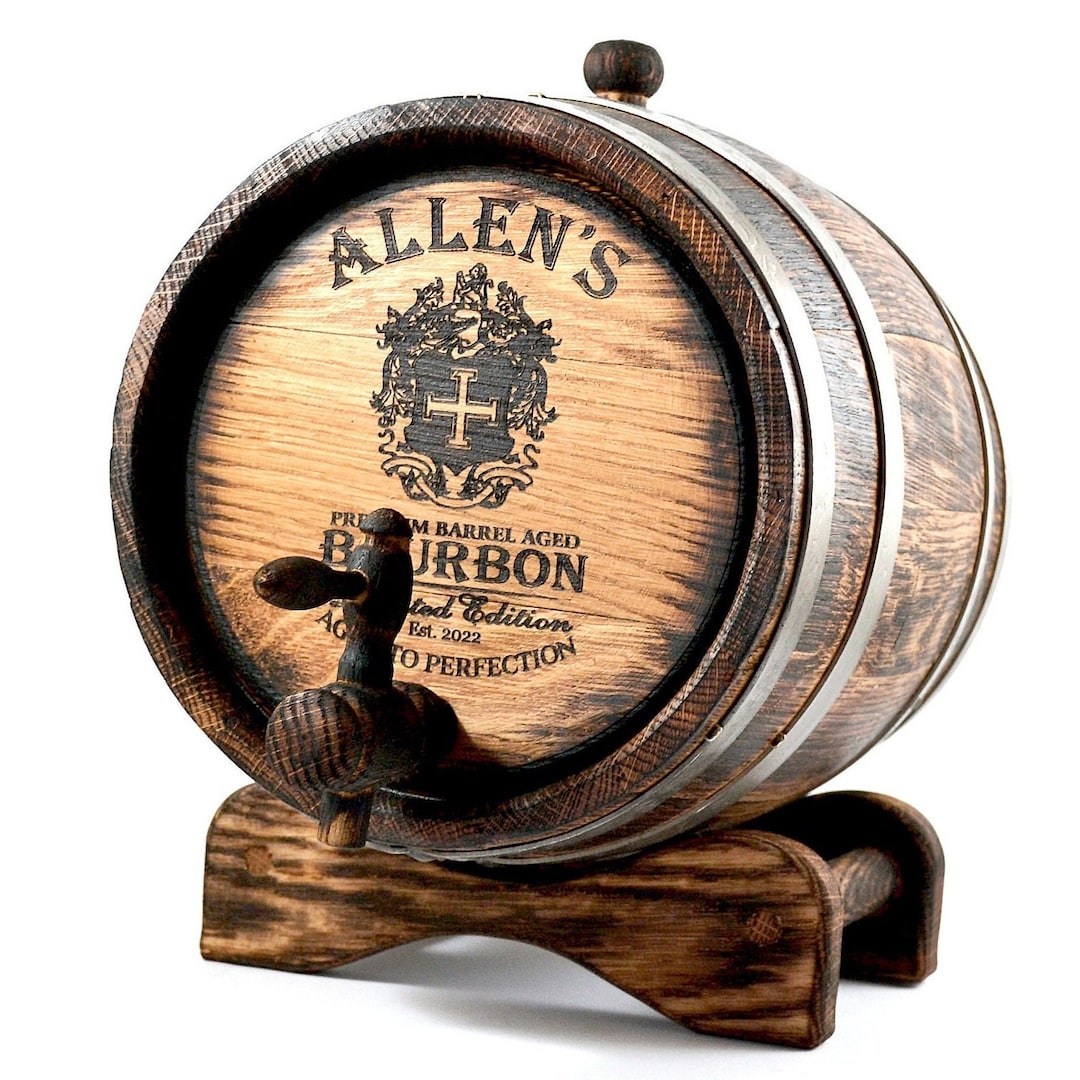 Barril de whisky de roble personalizado 1-2-3-5-10-15L, barril de  whisky-vino-ron barril de bourbon de madera regalo para hombres él papá  marido amante del ron barril de roble -  España
