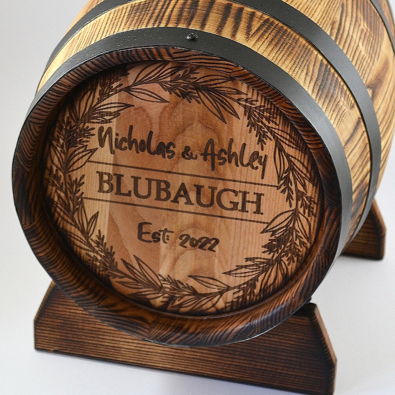 Wedding Barrel Card Box 10L Personalized Oak Whiskey Barrel Etsy