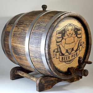 Benutzerdefinierte Bierfass, Mini Eichenfass, personalisierte Geschenk für Bier-Liebhaber Männer Him Dad Ehemann Trauzeugen, rustikale Hochzeit Favor Eiche Bier Zubehör