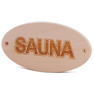 Custom Wooden “SAUNA” Sign | Aspen Wood Door Plaque | Heat & Moisture Resistant, Door Sign, Russian Bath Spa Sauna Accessories, Steam Bath