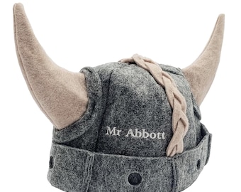 Custom Handmade Viking Finnish Sauna Hat, Viking Helmet, Scandinavian Bath Accessories, Unique Gift & Logo, Unisex Finnish Sauna Halloween