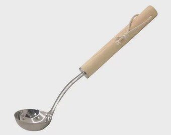Louche pour sauna personnalisée 40 cm - Pelle à eau en acier inoxydable + manche en bois, gravure personnalisée, accessoires de sauna, cadeau pour lui, outil Spa-Banya