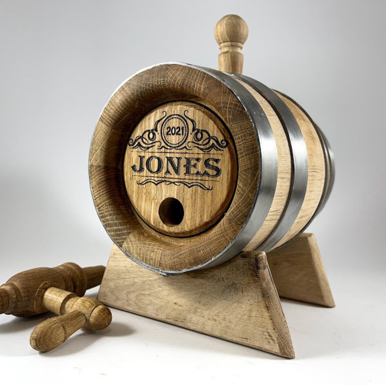 Mini Whiskey Barrel Oak Keg Personalized Wood Cask 12L Etsy