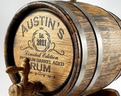 Rum Barrel 1-2-3-5-10-15L, Custom Whisky-Wine-Beer-Tequila Barrel, Personalized Bourbon Barrel, Gift for Him Dad, Husband Cask, Whiskey Keg
