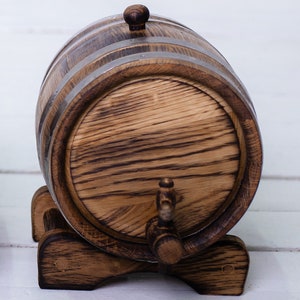 Personalized Oak Whiskey Barrel 1-2-3-5-10-15L, Whisky-Wine-Rum Barrel Wooden Bourbon Barrel Gift for Men Him Dad Husband Rum lover Oak Cask zdjęcie 9