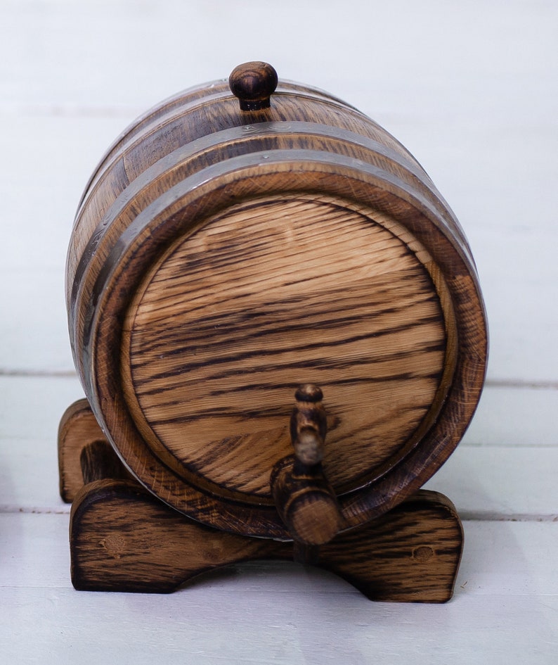 Personalized Oak Whiskey Barrel 1-2-3-5-10-15L, Whisky-Wine-Rum Barrel Wooden Bourbon Barrel Gift for Men Him Dad Husband Rum lover Oak Cask zdjęcie 9