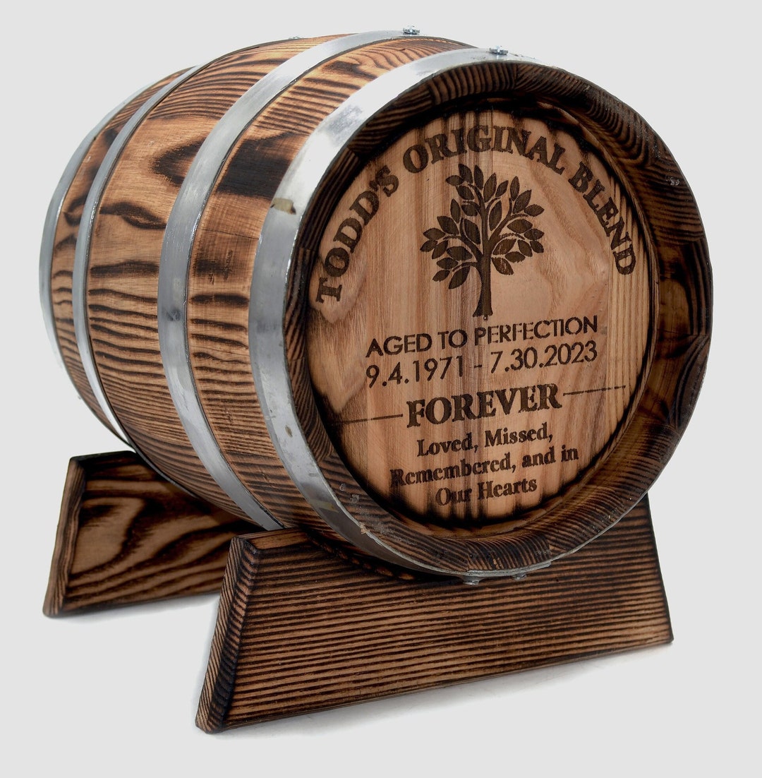 Whiskey Barrel Urn, Whisky Urn, Unique Pet Ashes Urn 3l,in Memory of