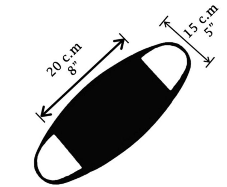 May include: Black face mask with white elastic ear loops. The mask measures 8 inches wide and 5.5 inches tall.