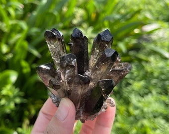 Smoky Quartz Cluster, Crystal Quartz Cluster, Mineral Specimen, Crystal Collection, Healing Crystal, 0.4-1.0lb