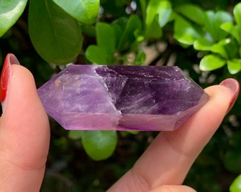 Double Terminated Amethyst Point, Light & Dark Purple, Crystal Generator