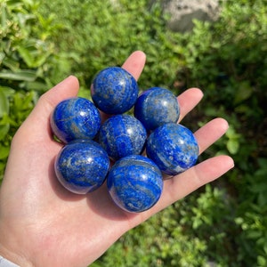 AAA Natural Lapis Lazuli Sphere, Lapis Ball for Crystal Grid, Chakra Crystal Sphere, Gemstone Sphere, Healing Crystal
