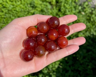 3PCS Carnelian Sphere Set, 20mm Chakra Healing Crystal