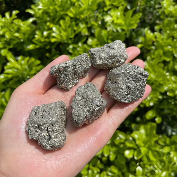 Raw Pyrite Cluster, Natural Pyrite Stone, Rough Pyrite From Peru, Money Crystal, Healing Crystal, Energy Crystals, S, M,